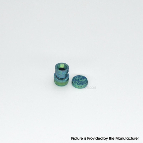 Authentic MK MODS Ti-type2 Drip Tip + Button Set for dotMod dotAIO V1 / V2 Pod Titanium Alloy