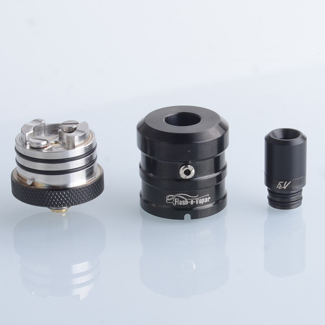 Flash-e-Vapor FEV BF-1 Style RDA Rebuildable Dripping Atomizer w/ BF Pin Stainless Steel, 23mm Diameter