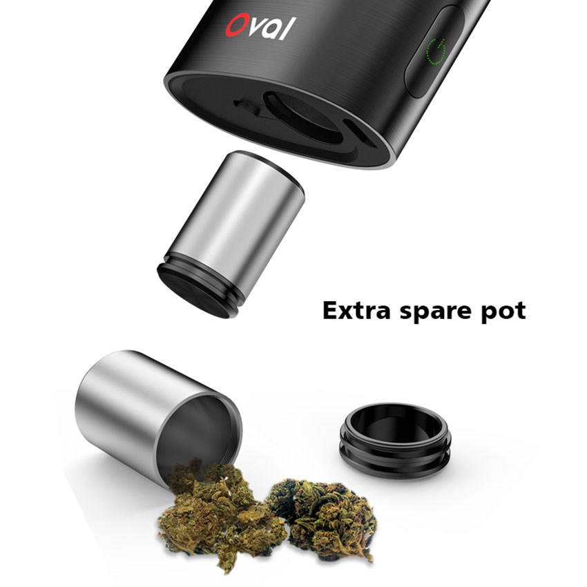 Kingtons BLK Oval Drying & Wax Vaporizer Kit Black 1600mAh