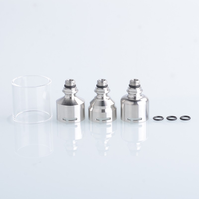 Coppervape Millennium Style RTA v1.1 Ersatz -Nano -Kit - 316SS + Glas, 2,0 ml, 3 -Chimney