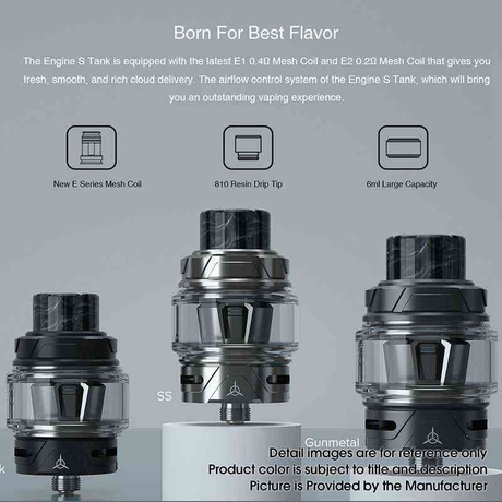 Authentic OBS Engine S Sub Ohm Tank Clearomizer Vape Atomizer 6.0ml, 0.4ohm / 0.2ohm, 25.5mm Diameter