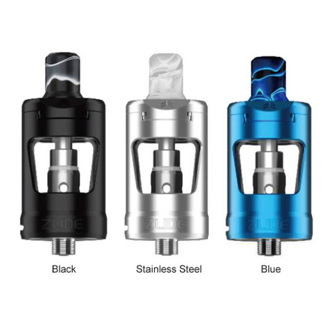 Innokin Zlide Sub Ohm Tank Atomizer Vape Clearomizer - Black, SS + Glass, 1.2ohm / 0.8ohm, 4.0ml, 24mm Diameter