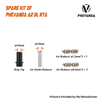 PHEVANDA A2 RTA MTL AIR SET - 510 Tropfspitze / Luft Außen Reduzier / 2 x 1,2 mm / 2 x 0,9 mm Luft Reduzierer / Feststofflufteinsatz