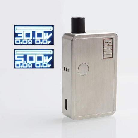 Authentic BMI Micro 30W 1200mAh VW Box Mod Pod System Ultra Portable Starter Kit SS, 2ml, 5~30W