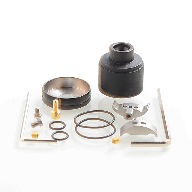 SXK WICK'D WICKD Style RDA Rebuildable Dripping Atomizer w/ BF Pin - Black, 316 Stainless Steel, 22mm Diameter