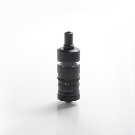 SXK Flash e-Vapor V4.5S+ Style RTA Rebuildable Tank Vape Atomizer - Black, 316 Stainless Steel + Glass, 4.5ml, 23mm Diameter