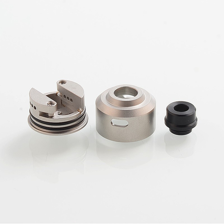 SXK FLVR Style RDA Rebuildable Dripping Atomizer w/ BF Pin - Black, 316 Stainless Steel, 22mm Diameter