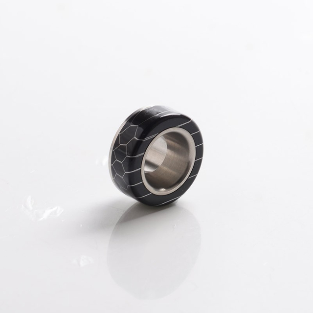 Authentic Steam Crave Aromamizer Ragnar RDTA Replacement 810 Wide Bore Drip Tip - Black, Honeycomb Resin + SS, 22mm Diameter