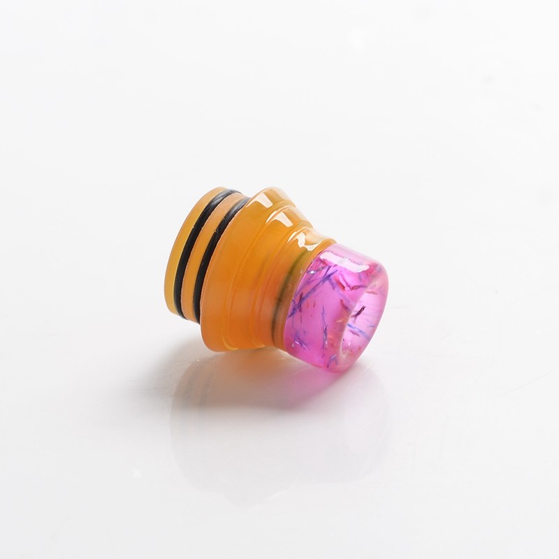 ULPS 2-in-1 Replacement 810 Drip Tip for SMOK TFV8 / TFV12 Tank / Kennedy / Battle / Reload RDA - Pink + Brown, Resin, 17.5mm