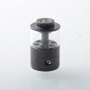 Empire V Style RTA Rebuildable Tank Atomizer – Knurling Surface / Blank Surface, Silver / Black, 23mm Diameter