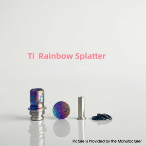  Rekavape Mission XV KB2 Arc Style Integrated Drip Tip & Fire Button Set, Compatible with dotMod dotAIO V2 Pod, Titanium + SS