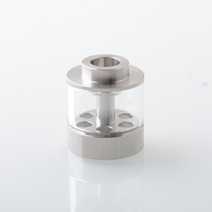 Empire V Style RTA Replacement Glass Tank Tube Kit – Blank / Knurled Surface, Stainless Steel Base, Transparent