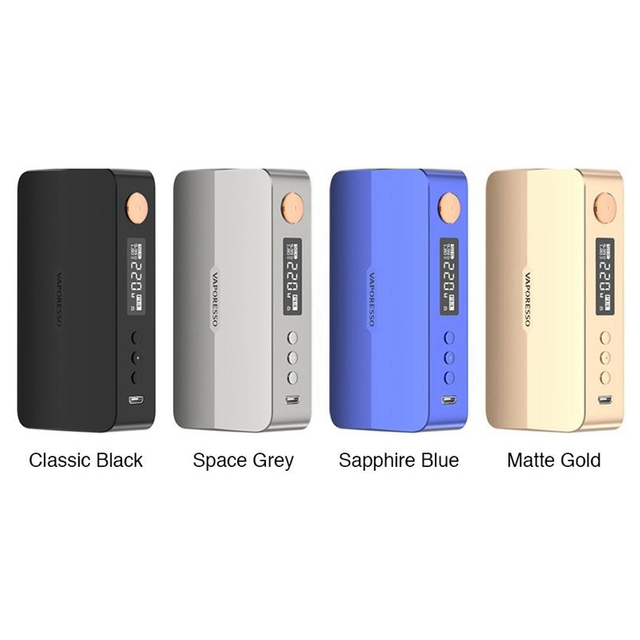 Authentic Vaporesso GEN X 220W TC VW Variable Wattage Vape Box Mod - Space Grey, 5~220W, 2 x 18650