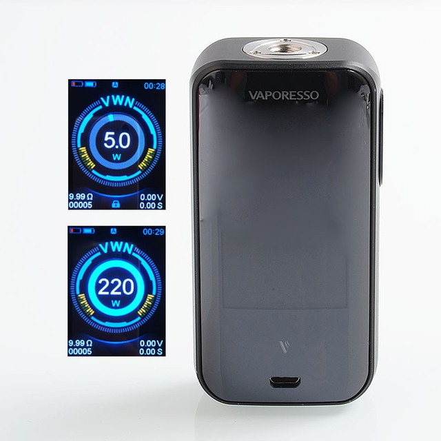 Authentic Vaporesso Luxe 220W TC VW Variable Wattage Box Mod, 5~220W, 2 x 18650