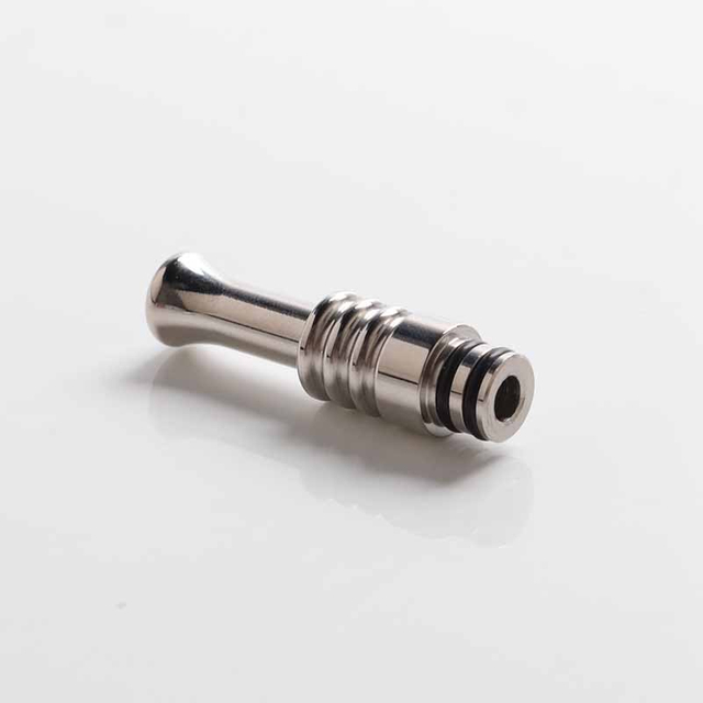 Replacement Short 510 Drip Tip for RDA / RTA / RDTA / Sub-Ohm Tank Vape Atomizer - Silver, Stainless Steel, 40mm