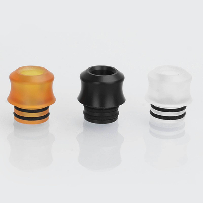 Authentic GAS Mods 510 Drip Tip Set for Nixon V1.5 RDTA - Translucent + Brown + Black, PC + PEI + POM, 12.5mm (3 PCS)
