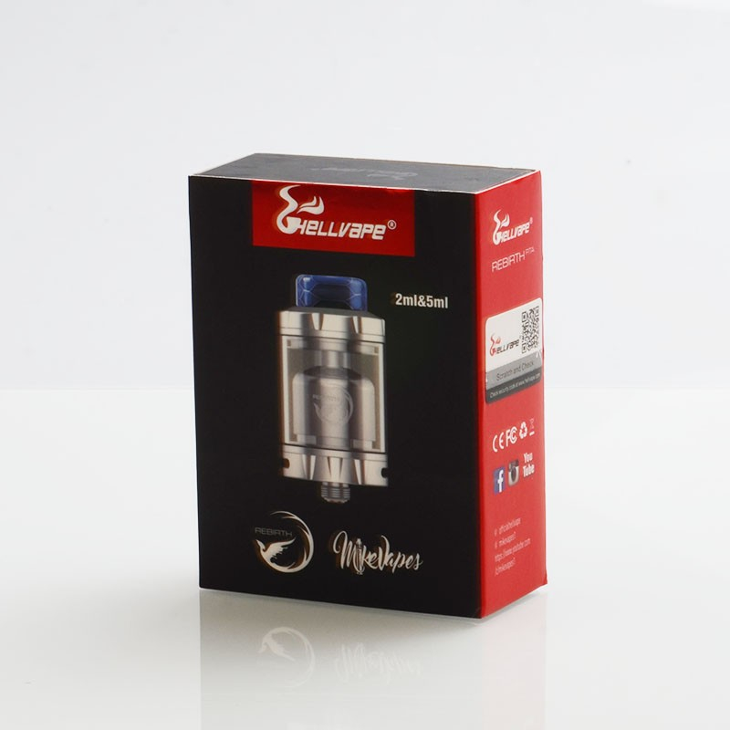 Authentic Hellvape Rebirth RTA Rebuildable Tank Atomizer - Gold, 5ml, 25mm Diameter