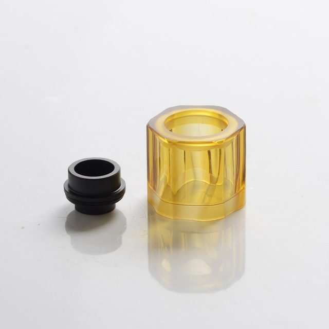 Authentic Auguse Era MTL RTA Vape Atomizer Replacement Hexagonal Tank Tube - Translucent Yellow, PCTG