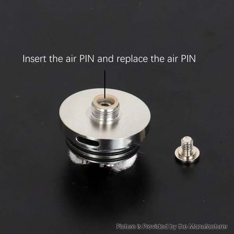 YFTK Bottom Intake Base with 5 Air Pins for Ambition Mods Bishop MTL RTA – Silver