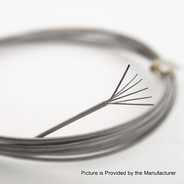 Authentic ThunderHead Creations 6-Core Framed Staple Ni80 Resistance Wire - [28GA x 2 x (38 x 28)GA x 4] + 36GA (5 Feet)