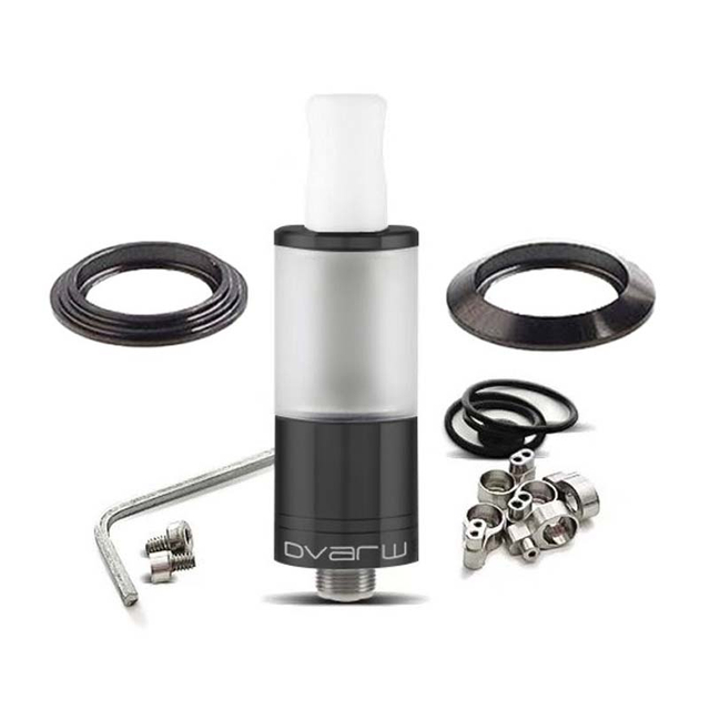 YFTK Dvarw 16 FL RTA 3ml Rebuildable Tank Atomizer Full Set – Black & Silver