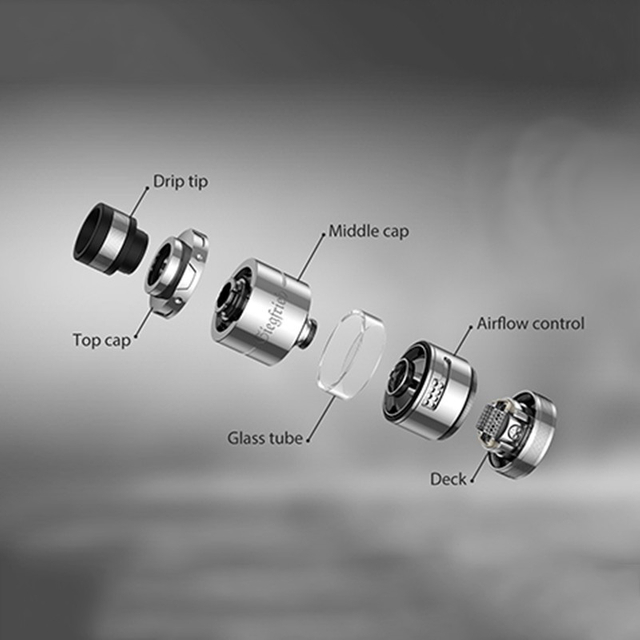 Authentic Vapefly Siegfried Meshed RTA Rebuildable Tank Vape Atomizer, 7.0ml, 25.2mm Diameter