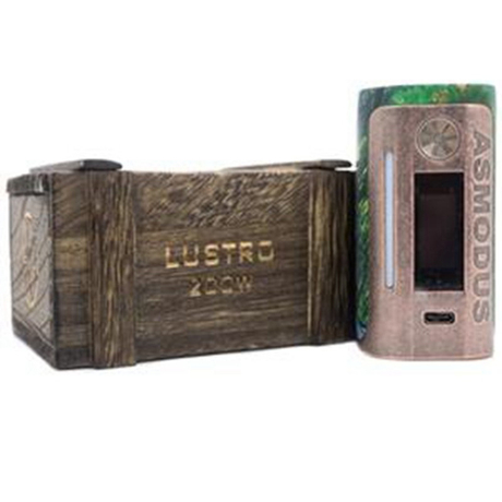 asMODus Lustro 200W Stabilized Wood Box Mod Brass Relic