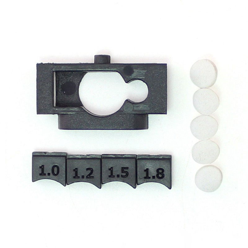 SXK Boropad MTL Style Airflow Plug + Air Inserts for Billet Box / SXK BB Box Mod Kit - Black, 1.0mm / 1.2mm / 1.5mm / 1.8mm