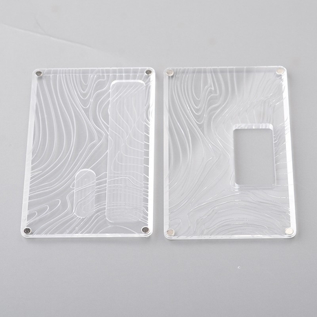 Force Field Replacement Square Button Front + Back Cover Panel Plate for DNA 60W / 70W BB Box Mod Strip Pattern PMMA