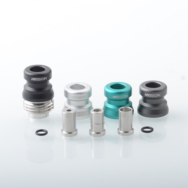 Mission XV Cosmos Drip Tip Set for BB / Billet Box Mod Stainless Steel + Aluminum