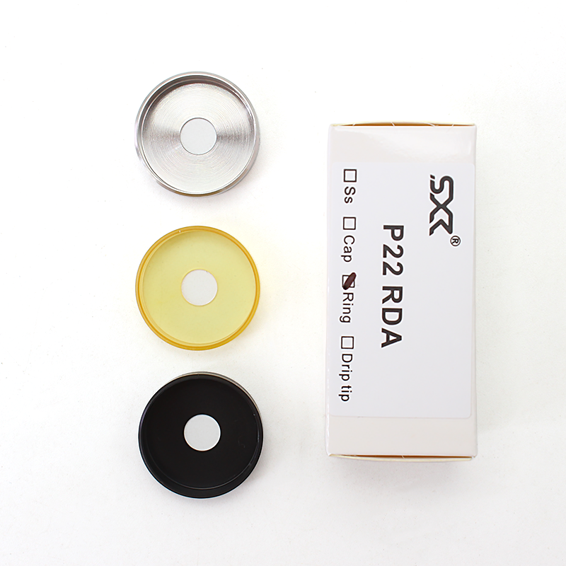 SXK Monarquía P22 RDA Anillo decorativo de reemplazo - Negro + marrón + plata, POM + PEI + 316SS (3 PC)