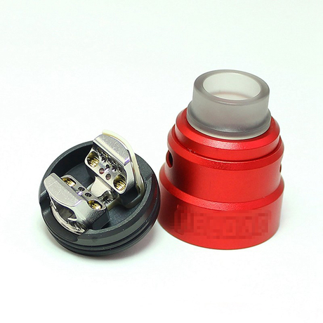 SXK ReLoad S Style RDA Rebuildable Dripping Vape Atomizer - Red, 316 Stainless Steel, 24mm Diameter, with BF Pin