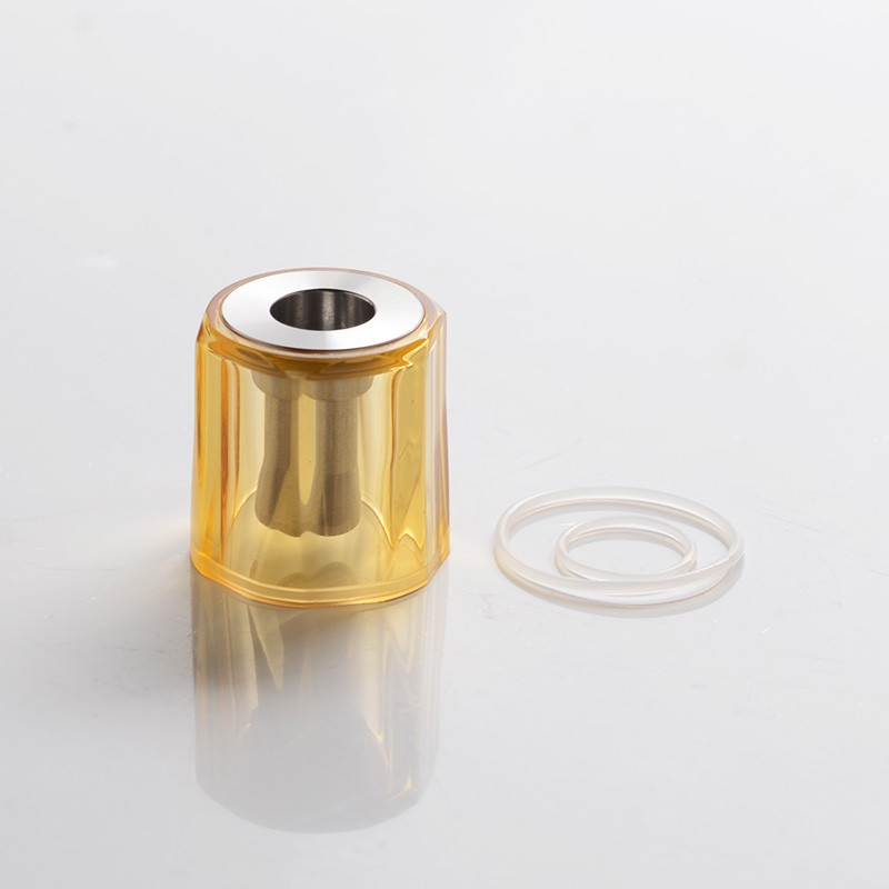 YFTK 다이아몬드 아크릴 탱크 튜브 + DVARW MTL FL FACELIFT 22MM RTA VAPE ATOMIZER 용 스테인레스 스틸 굴뚝, 4.0ml