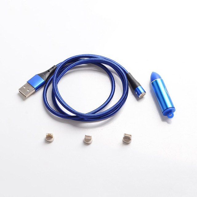 Kumiho K1 V2 3 in 1 Magnetic 3A Braided Fast Charge Sync Cable for for iPhone 12/ Samsung / Huawei / Xiao MI 