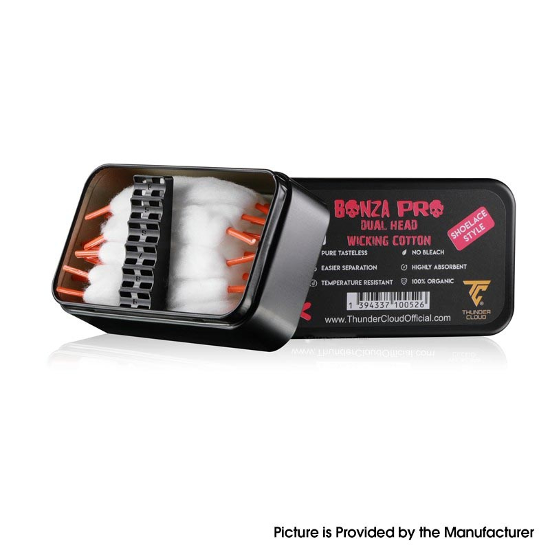 Thunder Cloud Bonza Pro Shoelace Wicking Cotton with Coil Leg Trim Tool - Dual Head, 3.0mm / 3.5mm (20 PCS)