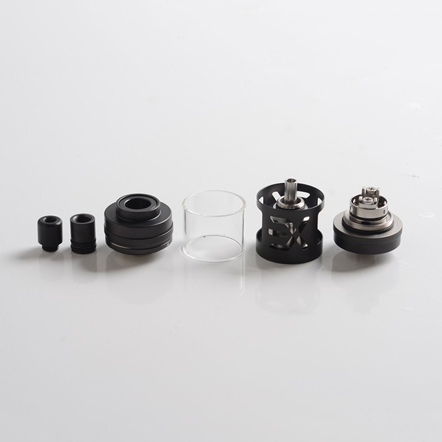 Fucig Exvape Expromizer V5 MTL RTA Rebuildable Tank Vape Atomizer, 2.0ml, SS + Glass + POM, 23mm Diameter