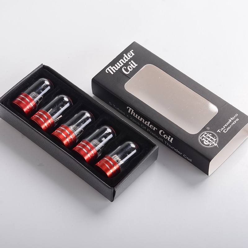 Authentische Thunderhead -Kreationen THC Hand Craft 3 -Core Fused Clapton Coil - 0,25 OHM NI80 26GA X 3 + 38GA (10 PCs)