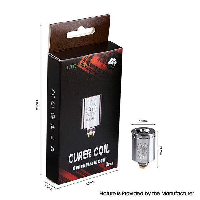 Authentic Demon Killer LTQ Vapor Curer Vaporizer Kit Replacement Concentrate Coil Head - 0.65ohm (3 PCS)
