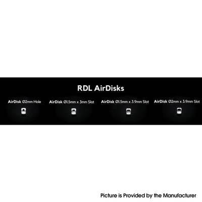 ULTON MTL Airdisks for Skyline R Skyline-R Style RTA Replacement RDL Airdisks - 2.0mm / 1.5 x 3mm / 1.5 x 3.9mm / 2 x 3.9mm (4 PCS)