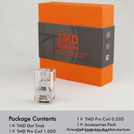 Authentic BP MODS TMD DOT Tank for dotMod dotAIO Pod Mod 2.6ml, 0.55ohm / 1.05ohm