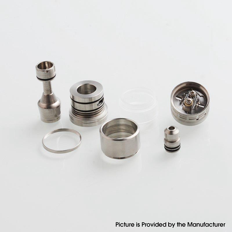 Menelaus RTA 재건 가능한 탱크 분무기 316 스테인레스 스틸 + 아크릴, 4ml, 22mm 직경