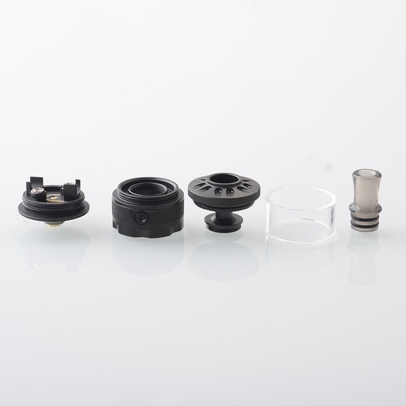 Autentico Ambition Mods bi2Hop mtl RTA (Bishop v2) Atomizer - Gun Metal, 2,0ml, 0,8 / 1,0 / 1,2 mm Pin, 22 mm