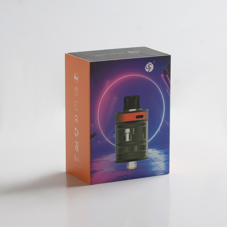 Authentic Auguse Khaos RDTA Rebuildable Dripping Tank Vape Atomizer w/ BF Pin - Black, SS + Glass / PC, 22mm, 2.0ml