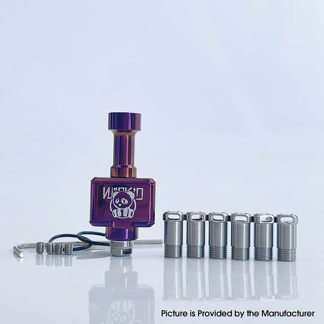 Rekavape Wick'd Reviv'D RBA Bridge for Billet / BB / Boro - Purple, 7 PCS Air Pin