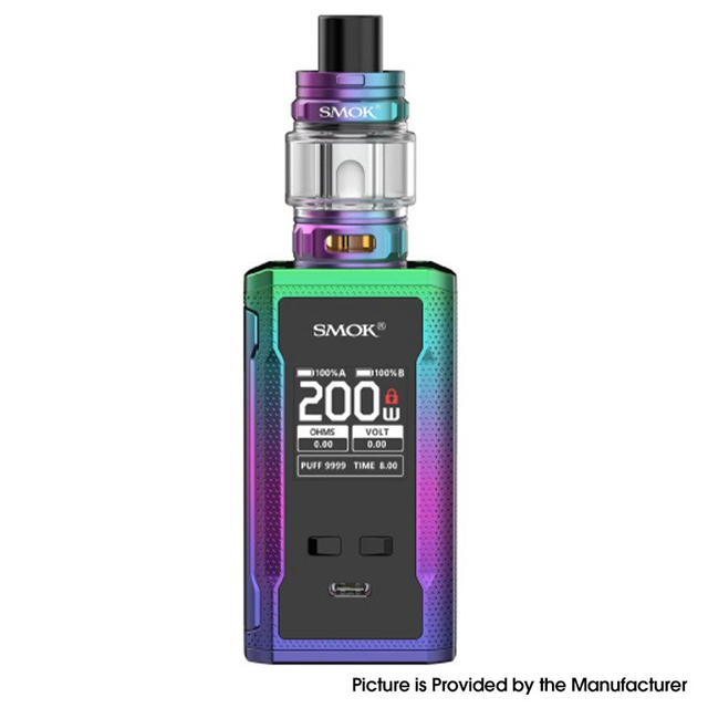 Authentic SMOKTech R-KISS 2 200W VW Vape Box Mod Kit with TFV18 Mini Tank