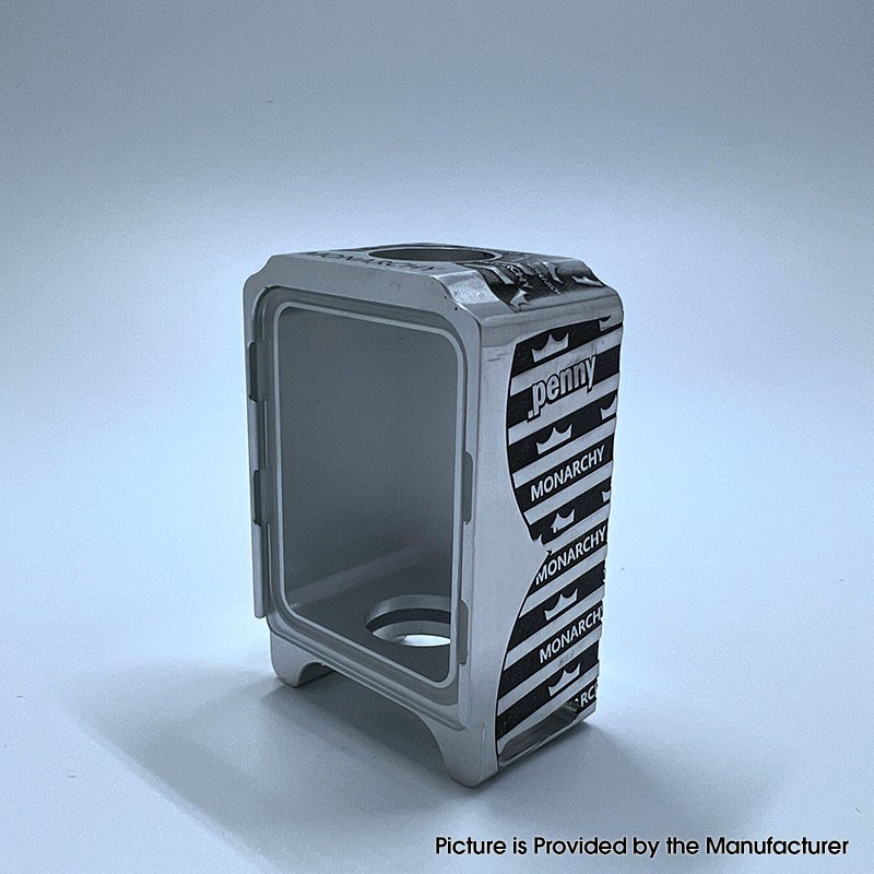 Monarchie x Penny Boro Tank für SXK bb / billet AIO Box Mod Kit - Silber + Schwarz, Aluminiumlegierung