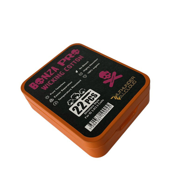 Authentique Thunder Cloud Bonza Pro Shoelace Wicking Cotton avec outil de coupe de jambe en bobine - 3,0 mm / 3,5 mm (20 PCS)