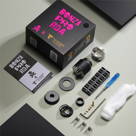 Authentic Thunder Cloud Bonza Pro RDA Rebuildable Dripping Atomizer Single / Dual Coil, BF Pin, 25mm Diameter