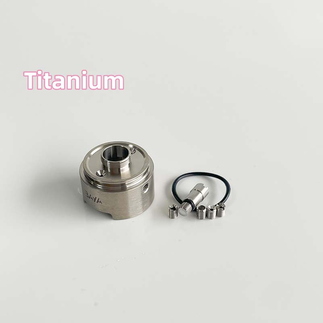 Rekavape Atomiseur de réservoir style Baya RTA - 4,2 ml, argent/titane, broches à air 1,2/1,5/1,8 mm, diamètre 22 mm