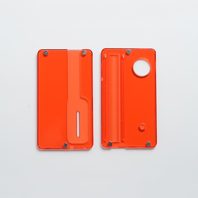 Placas de painel da frente da frente + da parte traseira para ponto Mod dot AIO Vape Sistema de pod - vermelho translúcido, pctg (2 pcs)